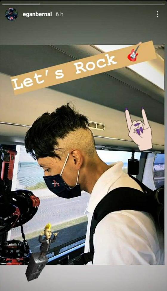 nuevo look de Egan Bernal nuevo look de Egan Bernal