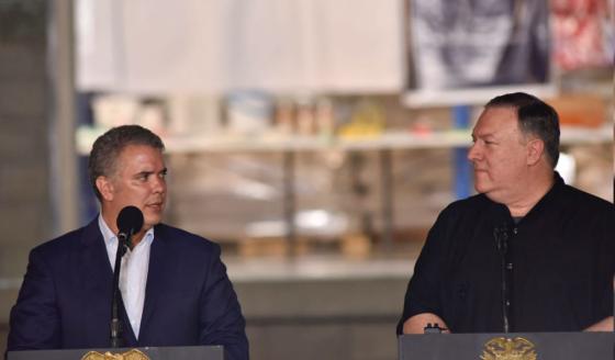 Iván Duque y Mike Pompeo