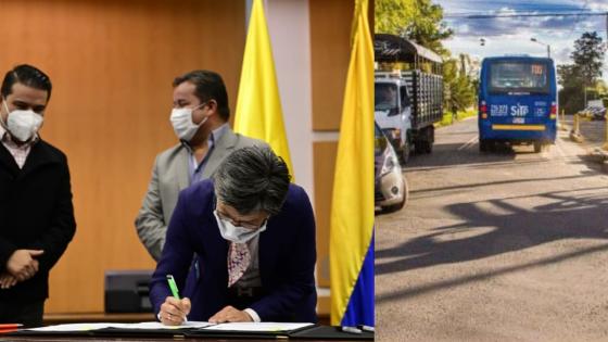 Claudia López firma convenio para nueva vía Suba - Cota 