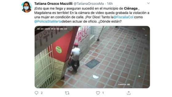 Video de violación a una mujer en Ciénaga