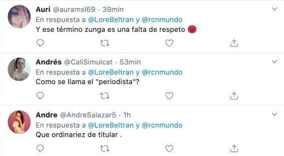 Críticas a RCN por llamar "zunga" a expareja de La Liendra Críticas a RCN por llamar "zunga" a expareja de La Liendra