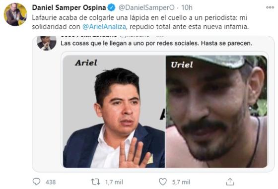 Críticas a José Félix Lafaurie por comparar a Ariel Ávila con alias Uriel Críticas a José Félix Lafaurie por comparar a Ariel Ávila con alias Uriel