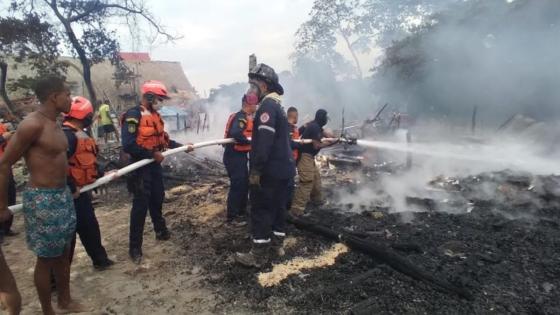 Incendio en Playa Blanca