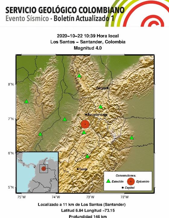 Temblor en Santander