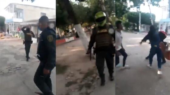 Riña policías Barranquilla Riña policías Barranquilla