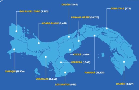 Mapa coronavirus Panamá Mapa coronavirus Panamá