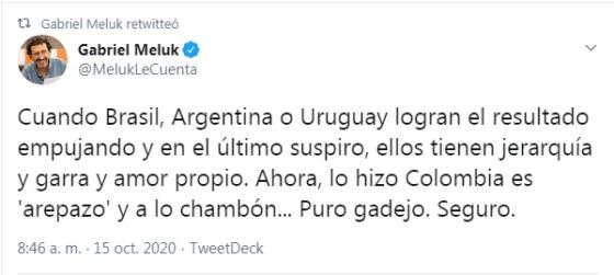 comentario gabriel Meluk comentario gabriel Meluk