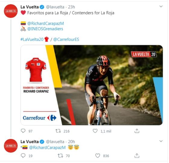 vuelta a españa comentario richard carapaz vuelta a españa comentario richard carapaz