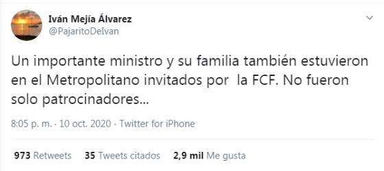 denuncia de Iván Mejía