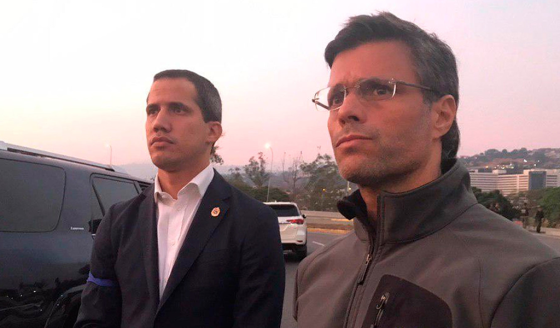 Leopoldo López y Juan Guaidó