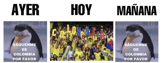 Meme partido Selección Colombia - Venezuela