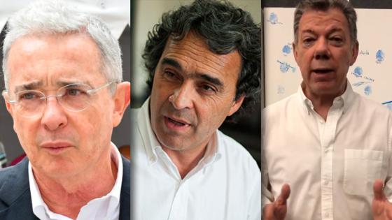 Álvaro Uribe, Sergio Fajardo y Juan Manuel Santos