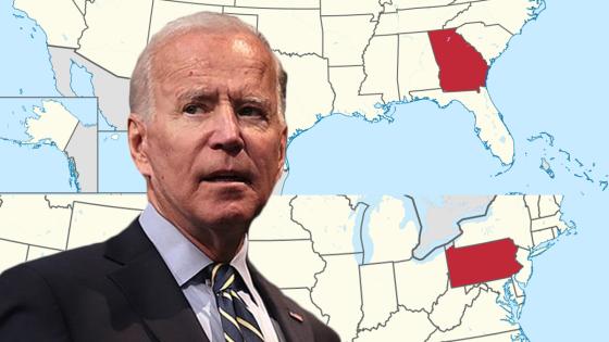 Joe Biden en Pensilvania y Oregon