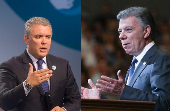 Iván Duque y Juan Manuel Santos