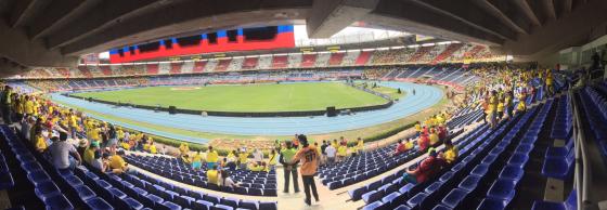 El Estadio Metropolitano Roberto Meléndez, cuando podía recibir público. Hoy Colombia jugó a puerta cerrada El Estadio Metropolitano Roberto Meléndez, cuando podía recibir público. Hoy Colombia jugó a puerta cerrada