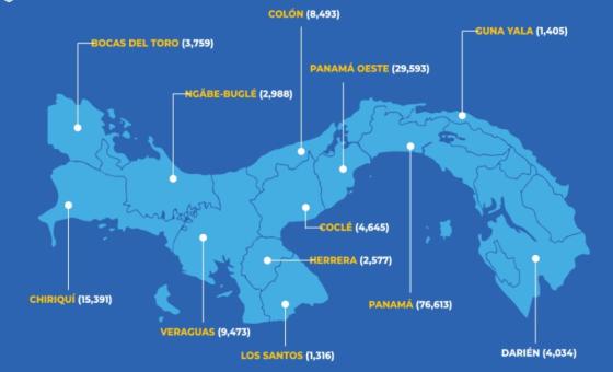 Mapa Covid-19 Panamá