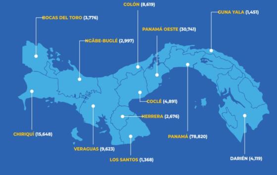 Mapa Covid-19 Panamá