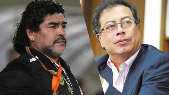 Gustavo Petro y Diego Armando Maradona
