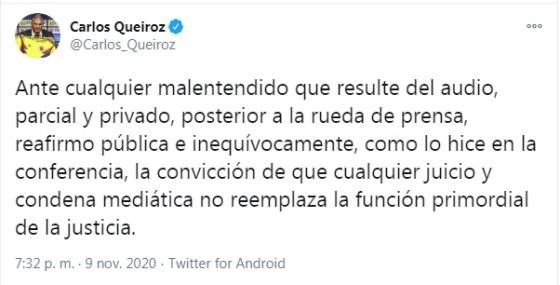 comentario de Carlos Queiroz comentario de Carlos Queiroz