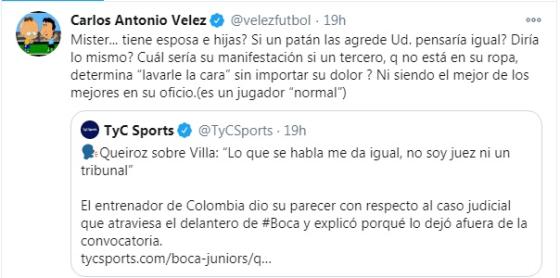 comentario de Velez a Villa comentario de Velez a Villa