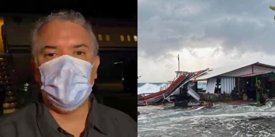 Duque llegó a San Andrés para atender la emergencia por el huracán Eta Duque llegó a San Andrés para atender la emergencia por el huracán Eta
