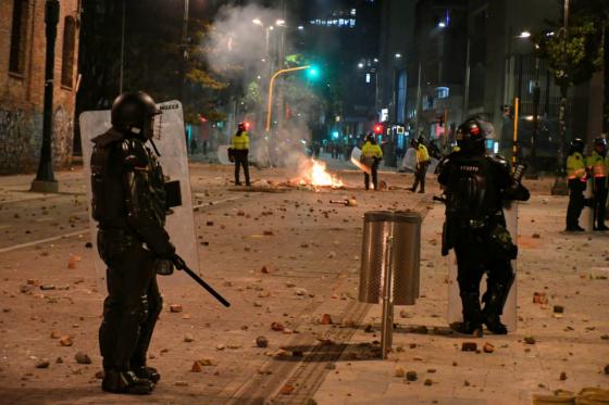 gas lacrimógeno en protestas