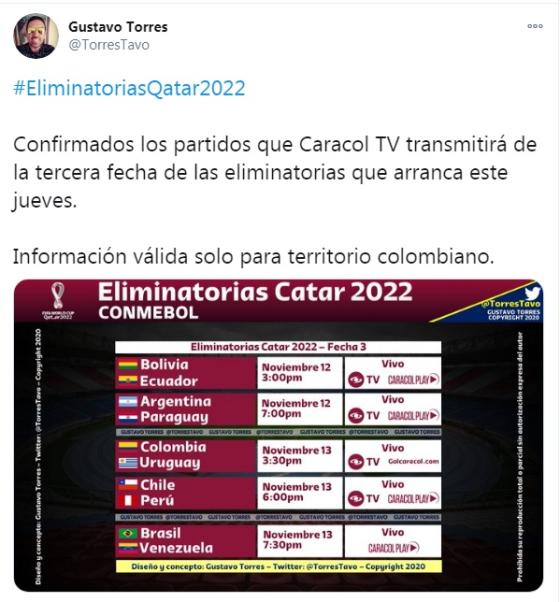 horarios eliminatorias fecha 3 horarios eliminatorias fecha 3