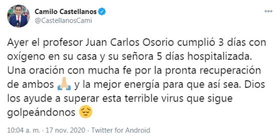 juan carlos osorio estado de salud 