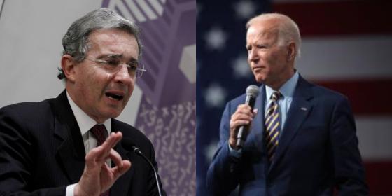 Peticiones de Uribe a Biden: escuchar a opositores del pacto con Farc Peticiones de Uribe a Biden: escuchar a opositores del pacto con Farc