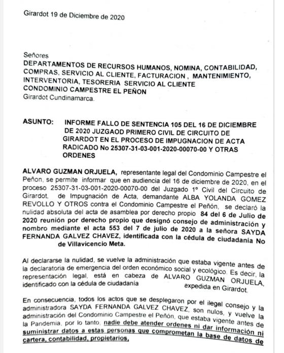 Detalles del posible caso de corrupción en el Condominio Campestre El Peñón