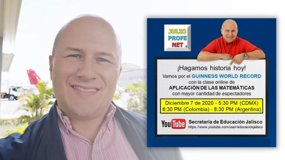 Julioprofe logra récord mundial en clase de matemáticas por YouTube Julioprofe logra récord mundial en clase de matemáticas por YouTube