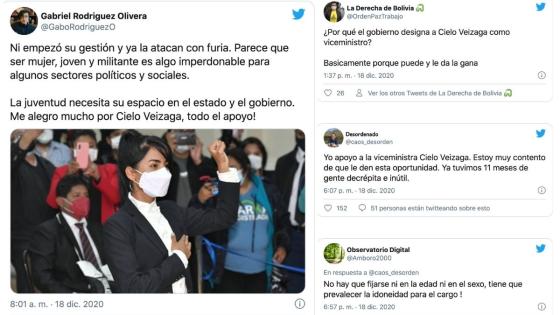 Viceministra de deportes en Bolivia