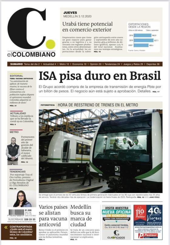 portada el colombiano portada el colombiano