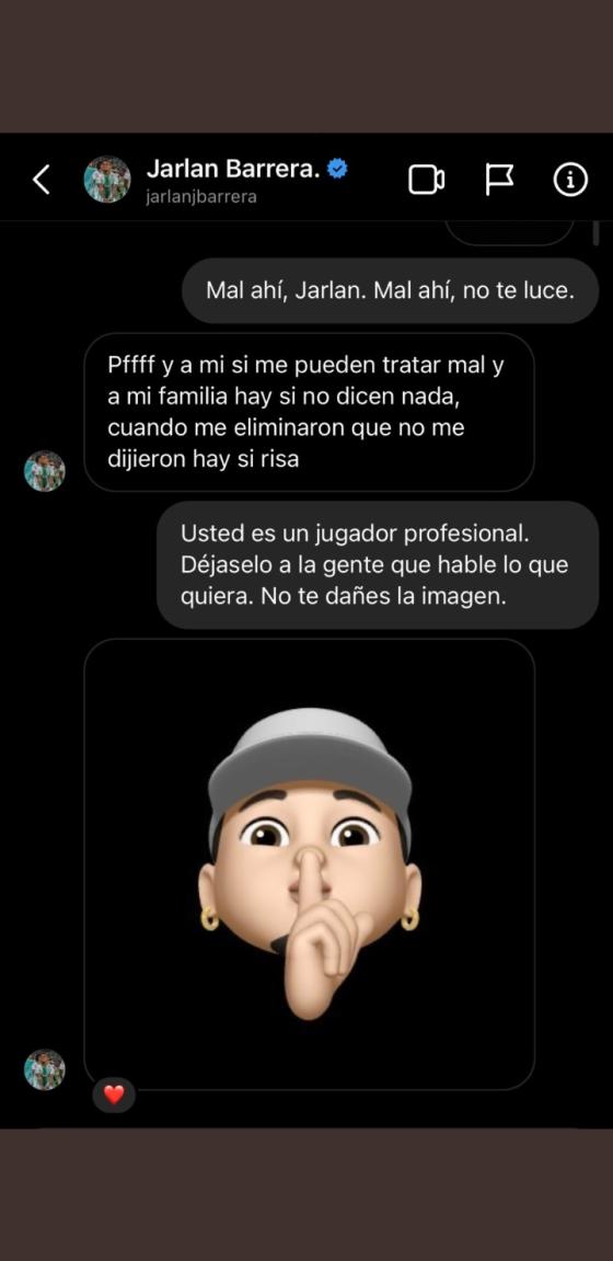 Jarlan Barrera a hinchas del Junior Jarlan Barrera a hinchas del Junior