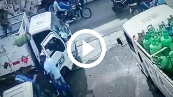 Lanzan cilindro a un ladrón Lanzan cilindro a un ladrón