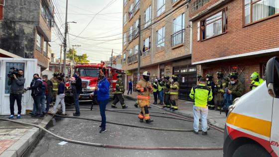 Explosión en Engativá generó voraz incendio en una vivienda