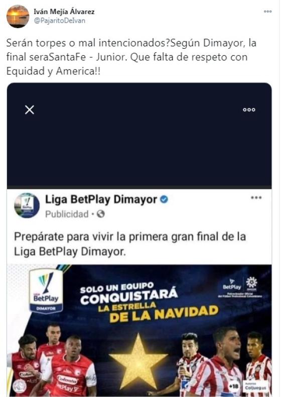 iván mejía critica liga betplay