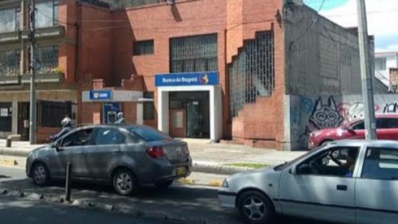Atracaron sucursal del Banco de Bogotá en Teusaquillo Atracaron sucursal del Banco de Bogotá en Teusaquillo