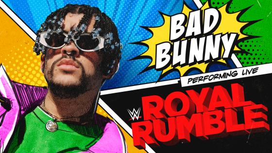 Bad Bunny en Royal Rumble de la WWE Bad Bunny en Royal Rumble de la WWE