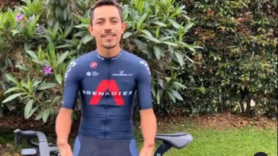Daniel Felipe Martínez con el uniforme del Team Ineos Daniel Felipe Martínez con el uniforme del Team Ineos
