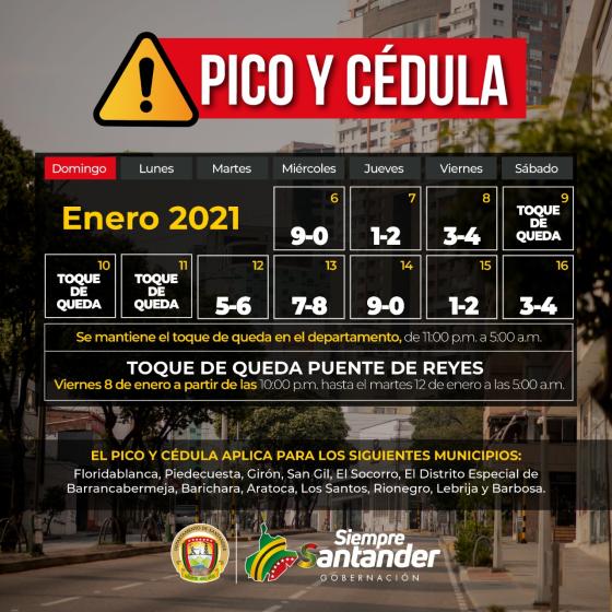 Pico y cédula Santander Pico y cédula Santander