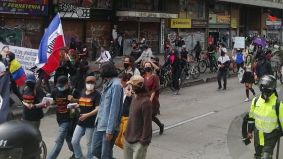Comerciantes protestan en Bogotá