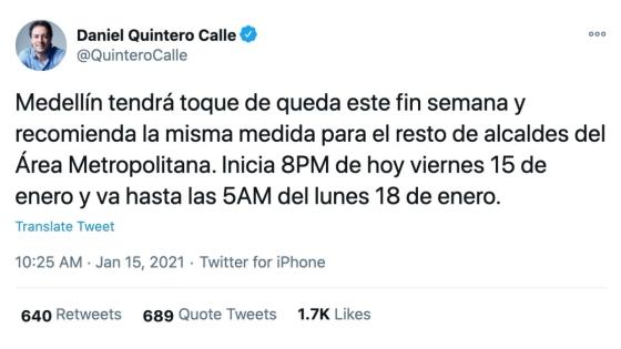 Toque de queda Medellín Toque de queda Medellín