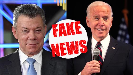 Invitación de Biden a Santos, una falsa noticia que generó polémica