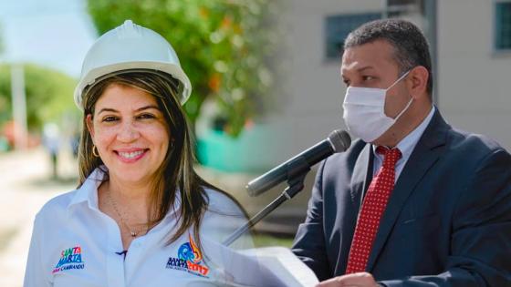 Virna Johnson, alcaldesa de Santa Marta, y Carlos Maya, alcalde de Pereira