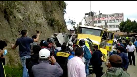 Accidente de tránsito en Pasto Accidente de tránsito deja dos muertos y varios heridos en Pasto