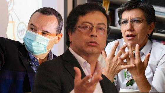 Secretario de Salud Alejandro Gómez, Gustavo Petro, Claudia López Secretario de Salud Alejandro Gómez, Gustavo Petro, Claudia López