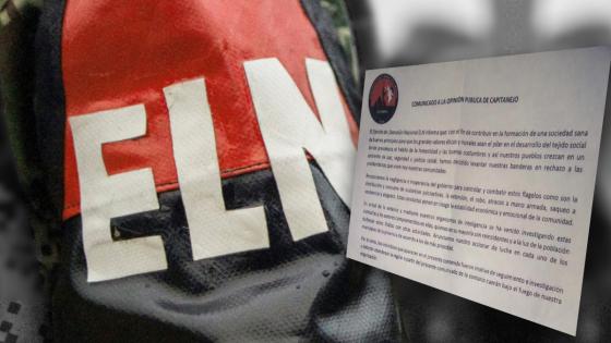 Panfletos del ELN en Capitanejo, Santander Panfletos del ELN en Capitanejo, Santander