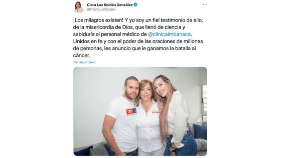 Clara Luz Roldán superó el cáncer