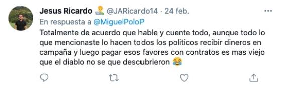 Comentarios mensaje Miguel Polo Polo a Roberto Prieto Comentarios mensaje Miguel Polo Polo a Roberto Prieto